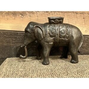 Antique Cast Iron "Elephant With Swinging Trunk" Mechanical Bank